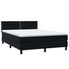 vidaXL Boxspringbett mit Matratze Schwarz 140x210 cm Samt