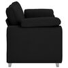 vidaXL Sofa 140cm Schwarz Stoff
