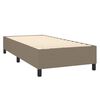 vidaXL Boxspringbett mit Matratze & LED Taupe 90x200 cm Stoff