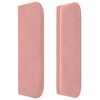 vidaXL Kopfteil mit Ohren Rosa 93x16x78/88 cm Samt