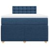 vidaXL Boxspringbett mit Matratze Blau 120x190 cm Stoff