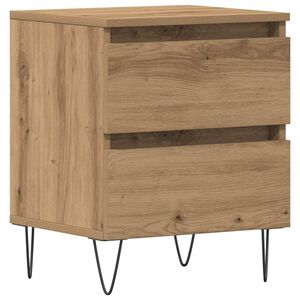 vidaXL Nachttisch Eiche handwerklich 40 x 35 x 50 cm Holzwerkstoff