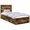 vidaXL Bettrahmen Ger&auml;ucherte Eiche 75 x 190 cm Ingenieurs Holz