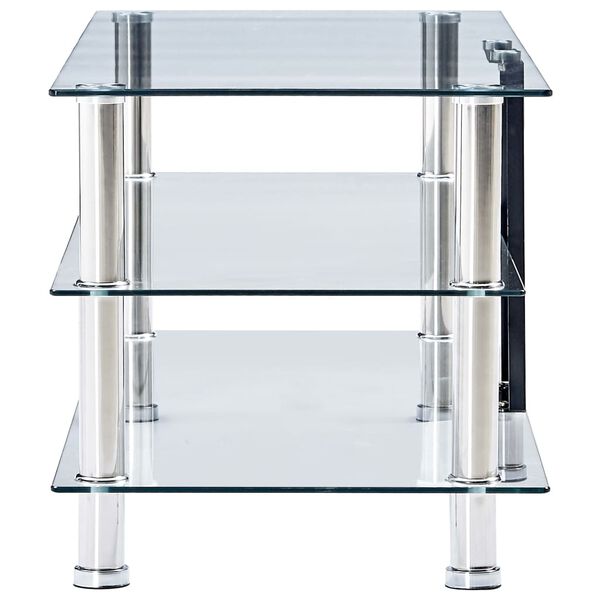 vidaXL TV-Tisch Transparent 150 x 40 x 40 cm Gehärtetes Glas