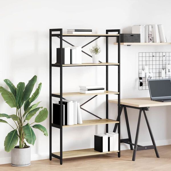 vidaXL B&uuml;cherregal Sonoma-Eiche 80 x 30 x 155 cm Holzwerkstoff