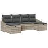 vidaXL Gartensofa-set 6 stk. Poly-Rattan