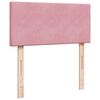 vidaXL Boxspringbett mit Matratze Rosa 90x190 cm Samt