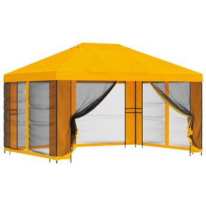 vidaXL Garten Pavillon mit Seitenw&auml;nden 4 x 3 m Gelb