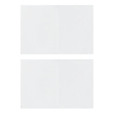 vidaXL Partyzelt-Seitenwände 2 Stück mit Reißverschluss PE Weiß