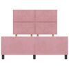 vidaXL Boxspringbett mit Kopfteil Rosa 160 x 200 cm Samt