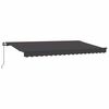 vidaXL Einziehbare Markise Anthrazit 400 x 200 cm Stoff