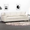 vidaXL 3-Sitzer-Sofa mit Kissen Creme 180 cm Kunstleder