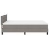 vidaXL Boxspringbett mit Matratze mit LED Taupe 140 x 200 cm Stoff