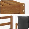 vidaXL Outdoor-Sofagarnitur mit Kissen 5 pcs Natur und Anthrazit
