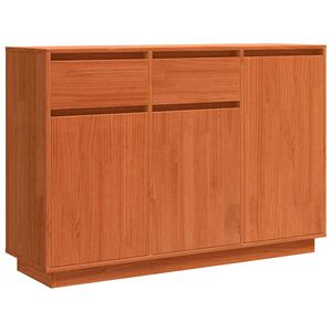 vidaXL Sideboard Wachsbraun 110 x 34 x 75 cm Massives Kiefernholz