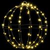 vidaXL Ball mit 192 LEDs 2 pcs Warmwei&szlig; 30 x 30 x 32 cm Metall