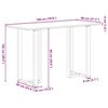 vidaXL Bartisch mit Baumkanten 180x80x102 cm Massivholz Rechteckig