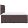 vidaXL Boxspringbett mit Matratze Dunkelbraun 200x200 cm Stoff