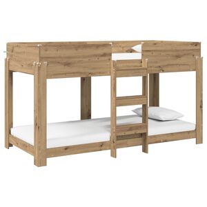 vidaXL Etagenbett f&uuml;r Kinder Artisan-Eiche 90 x 200 cm Holzwerkstoff