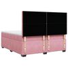 vidaXL Boxspringbett mit Matratze Rosa 200x200 cm Samt