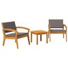 vidaXL Bistrogarnitur 3 stk. Braun Polyester