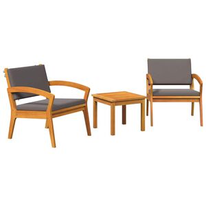 vidaXL Bistrogarnitur 3 stk. Braun Polyester