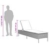 vidaXL Sonnenliege mit Kissen Grau Poly Rattan