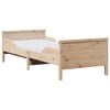 vidaXL Bettrahmen mit erweiterbarem Matratze Braun 80 x 200 cm