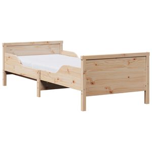 vidaXL Bettrahmen mit erweiterbarem Matratze Braun 80 x 200 cm