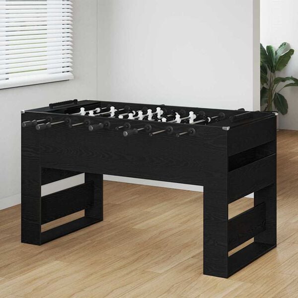 vidaXL Tischfu&szlig;balltisch Schwarze Eiche 146,5 x 74 x 85 cm