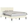 vidaXL Bettrahmen mit Kopfteil Creme 120 x 190 cm Cordstoff