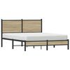 vidaXL Metallbett ohne Matratze Sonoma-Eiche 140x190 cm