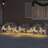vidaXL LED Rentiere mit 40 LEDs 7 pcs Gold PET