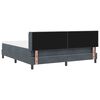 vidaXL Boxspringbett mit Matratze Dunkelgrau 200 x 180 cm Samt