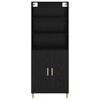 vidaXL Highboard Schwarz Eichen-Optik 69,5 x 32,5 x 180 cm