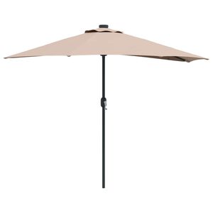 vidaXL Garten-Sonnenschirm Taupe 294 x 150 x 224 cm