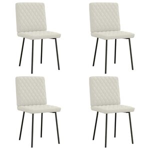 vidaXL Esszimmerst&uuml;hle 4 Stk. Creme Samt