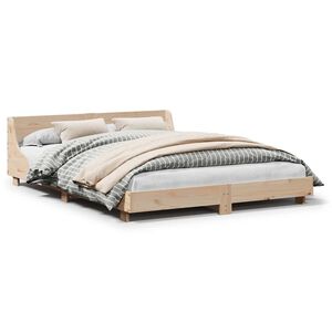 vidaXL Massivholzbett ohne Matratze 160x200 cm Kiefernholz