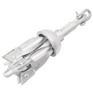 vidaXL Klappanker Silber 0,7 kg Feuerverzinktes Gusseisen