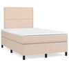vidaXL Boxspringbett Matratze Cappuccino-Braun 120x190 cm Kunstleder