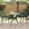 vidaXL Gartentisch Set 3 pcs Gr&uuml;n Gussaluminium