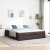 vidaXL Ottoman-Bett mit Matratze Dunkelbraun 160x200 cm Stoff