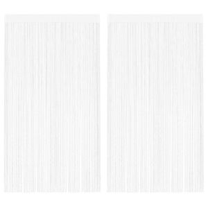 vidaXL Fadenvorhang 2 Stk.100 x 250 cm Wei&szlig;