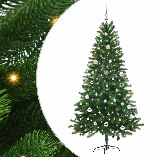 vidaXL Weihnachtsbaum mit 150 LEDs mit Ständer Grün 150 cm PE