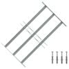 vidaXL Fenstergitter Verstellbar mit 3 Querst&auml;ben 500-650 mm