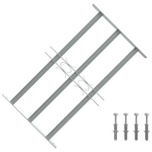 vidaXL Fenstergitter Verstellbar mit 3 Querst&auml;ben 500-650 mm
