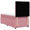 vidaXL Boxspringbett mit Matratze Rosa 90x200 cm Samt