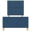 vidaXL Bettgestell mit Kopfteil Blau 90 x 200 cm Stoff