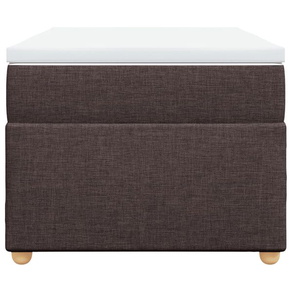 vidaXL Boxspringbett mit Matratze Dunkelbraun 100x200 cm Stoff