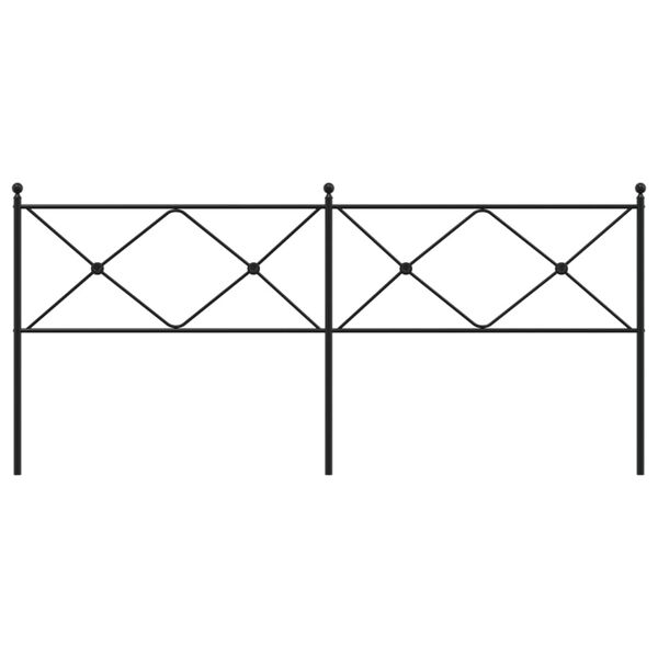 vidaXL Ersatz-Kopfteil Metall Schwarz 193 cm